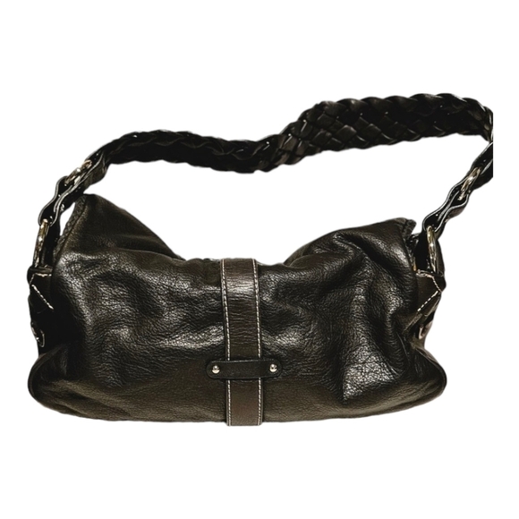 Donald J Pliner Black Leather Shoulder Bag Size Small - Picture 5 of 16